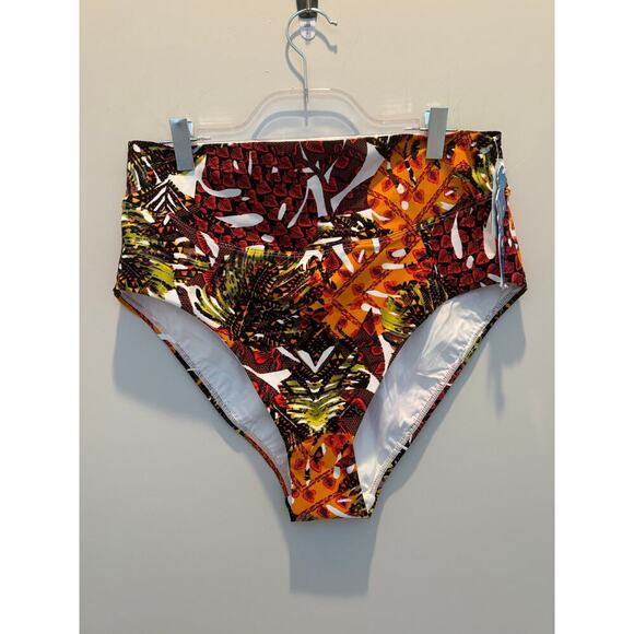 Skinny Dippers Shandy Dream Floral High-Waist Bikini Bottoms XL NWT - Picture 2 of 5